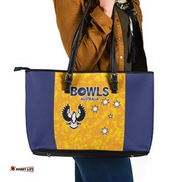Australian South Australia Lawn Bowls Leather Tote Bag Aussie Minimalist Style LT9