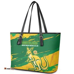 Australia Soccer Leather Tote Bag 2025 Go Matildas Marble Grunge Style LT14