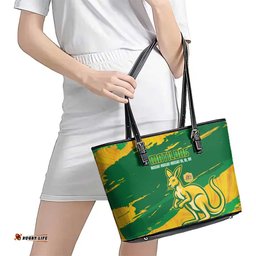 Australia Soccer Leather Tote Bag 2025 Go Matildas Marble Grunge Style LT14