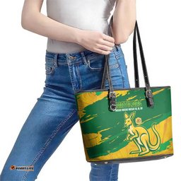 Australia Soccer Leather Tote Bag 2025 Go Matildas Marble Grunge Style LT14