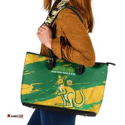Australia Soccer Leather Tote Bag 2025 Go Matildas Marble Grunge Style LT14