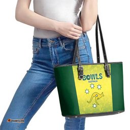 Australian Kangaroo Lawn Bowls Leather Tote Bag Aussie Minimalist Style LT9