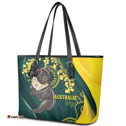 Australia Day Leather Tote Bag Koala Aboriginal Art LT7