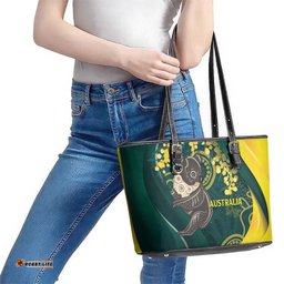 Australia Day Leather Tote Bag Koala Aboriginal Art LT7