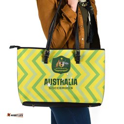 Australia Socceroos 2025 Leather Tote Bag Forever Golden LT01