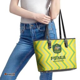 Australia Socceroos 2025 Leather Tote Bag Forever Golden LT01