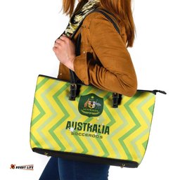 Australia Socceroos 2025 Leather Tote Bag Forever Golden LT01