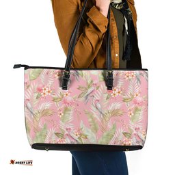 Australia Galah Cockatoo Leather Tote Bag Eolophus Soseicapilla Couple Seamless Style LT14