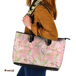 Australia Galah Cockatoo Leather Tote Bag Eolophus Soseicapilla Couple Seamless Style LT14