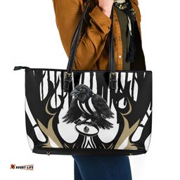 Collingwood Black Leather Tote Bag Unique Style DT05