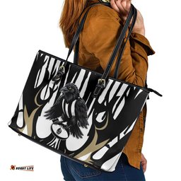 Collingwood Black Leather Tote Bag Unique Style DT05
