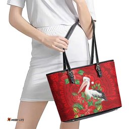 Australian Pelican Leather Tote Bag Aboriginal Inspired Christmas LT9
