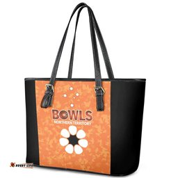 Australian Northern Territory Lawn Bowls Leather Tote Bag Aussie Minimalist Style LT9