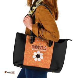 Australian Northern Territory Lawn Bowls Leather Tote Bag Aussie Minimalist Style LT9