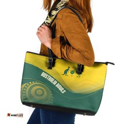 Australia Bowls Leather Tote Bag Basic Marble Glaze - National Color LT7