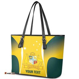 Custom Australia Cricket Leather Tote Bag Go Champions Aussie LT14