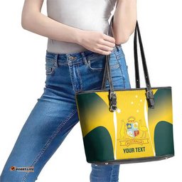 Custom Australia Cricket Leather Tote Bag Go Champions Aussie LT14