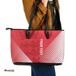 Custom England Cricket Leather Tote Bag Go Champions Sporty Style LT14