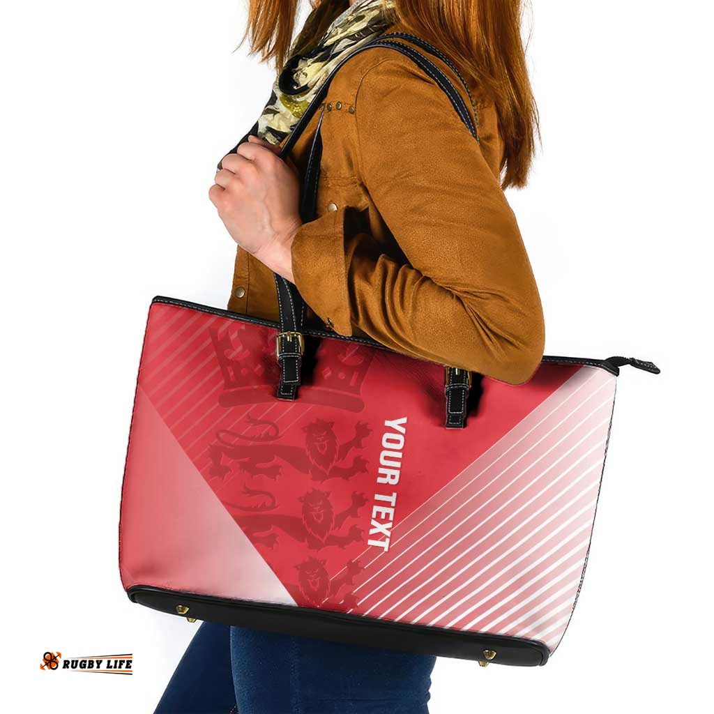Custom England Cricket Leather Tote Bag Go Champions Sporty Style LT14