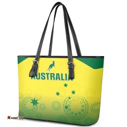 Australia Cricket Leather Tote Bag Go Champions Aussies LT05