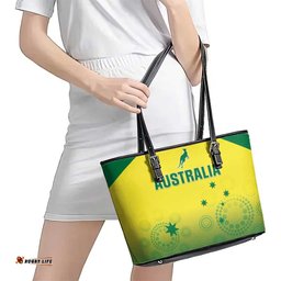 Australia Cricket Leather Tote Bag Go Champions Aussies LT05