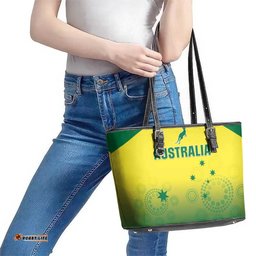 Australia Cricket Leather Tote Bag Go Champions Aussies LT05