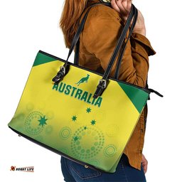 Australia Cricket Leather Tote Bag Go Champions Aussies LT05