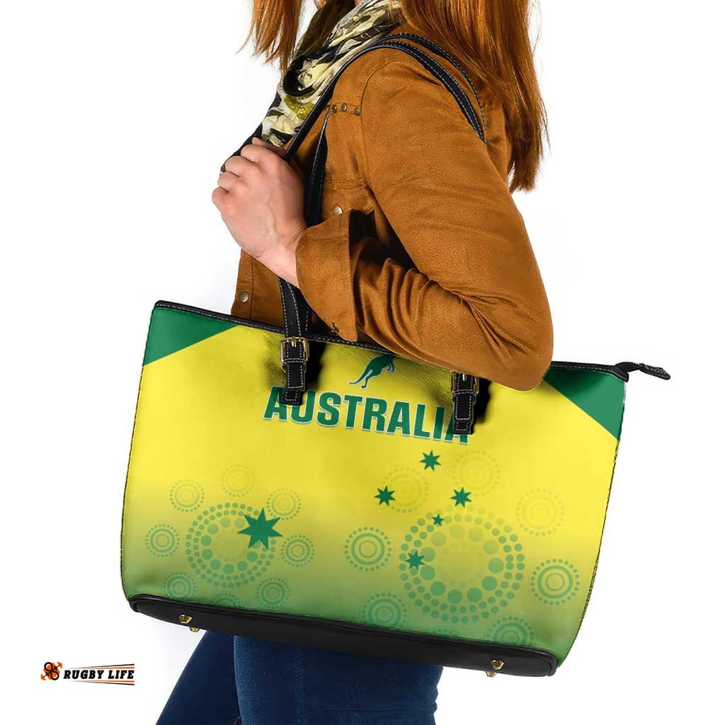 Australia Cricket Leather Tote Bag Go Champions Aussies LT05