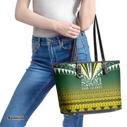 Cook Islands Rugby Leather Tote Bag Kuki Avaiki LT7