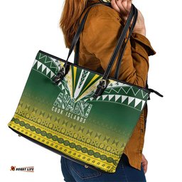 Cook Islands Rugby Leather Tote Bag Kuki Avaiki LT7