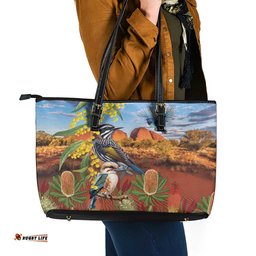 Australia Native Bird Uluru Ayers Rock Leather Tote Bag LT9