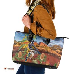 Australia Native Bird Uluru Ayers Rock Leather Tote Bag LT9