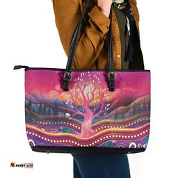 NAIDOC Week 2026 Leather Tote Bag Eternal Spirit Tree LT05