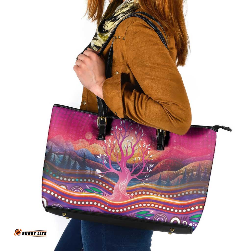 NAIDOC Week 2026 Leather Tote Bag Eternal Spirit Tree LT05