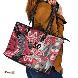 Personalised Australia Galah NAIDOC Week 2026 Leather Tote Bag 50 Years of Deadly Aboriginal Art LT14