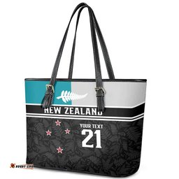 Custom NZ Cricket Pride Leather Tote Bag Silver Fern Fan Supporter Apparel LT9