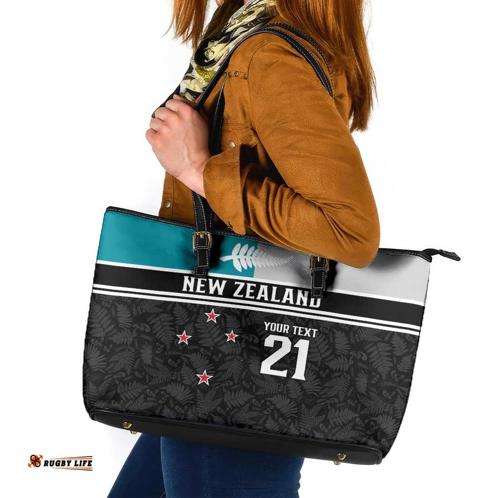 Custom NZ Cricket Pride Leather Tote Bag Silver Fern Fan Supporter Apparel LT9