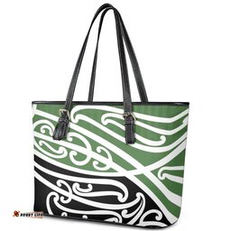 Green Fern New Zealand Kowhai Ngutukak Leather Tote Bag LT9