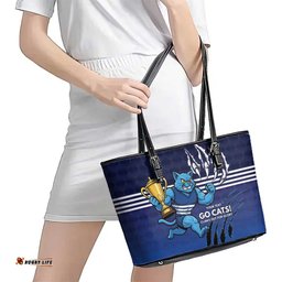 Personalised Geelong Pride Leather Tote Bag Claws Out for Glory LT9