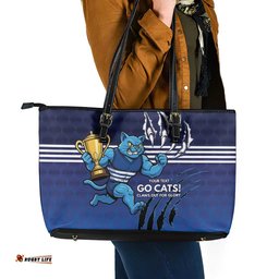 Personalised Geelong Pride Leather Tote Bag Claws Out for Glory LT9