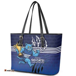Personalised Geelong Pride Leather Tote Bag Claws Out for Glory LT9
