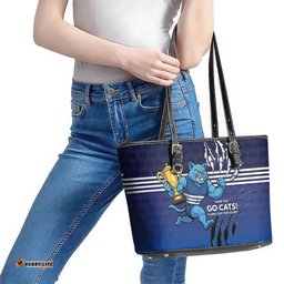 Personalised Geelong Pride Leather Tote Bag Claws Out for Glory LT9