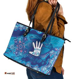 NAIDOC Week 2026 Leather Tote Bag Turtle Dream On The Waves DT05