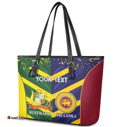 Custom Sri Lanka And Australia Cricket Leather Tote Bag 2025 The Lions Baggy Greens Together LT14