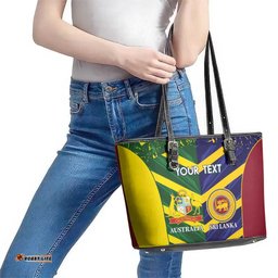 Custom Sri Lanka And Australia Cricket Leather Tote Bag 2025 The Lions Baggy Greens Together LT14