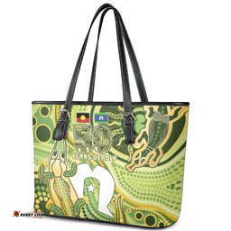 2026 NAIDOC Week 50 Years Deadly Leather Tote Bag Flows of Time LT7