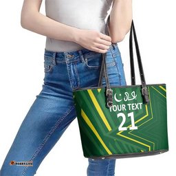 Pakistan Cricket Custom Leather Tote Bag Shaheen Falcon Go Champions LT9