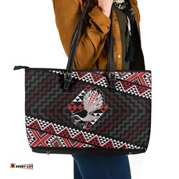 Taniko Aotearoa Leather Tote Bag Poutama Mix Piwakawaka LT7