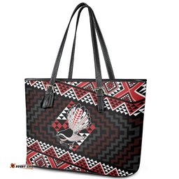 Taniko Aotearoa Leather Tote Bag Poutama Mix Piwakawaka LT7