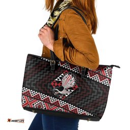 Taniko Aotearoa Leather Tote Bag Poutama Mix Piwakawaka LT7